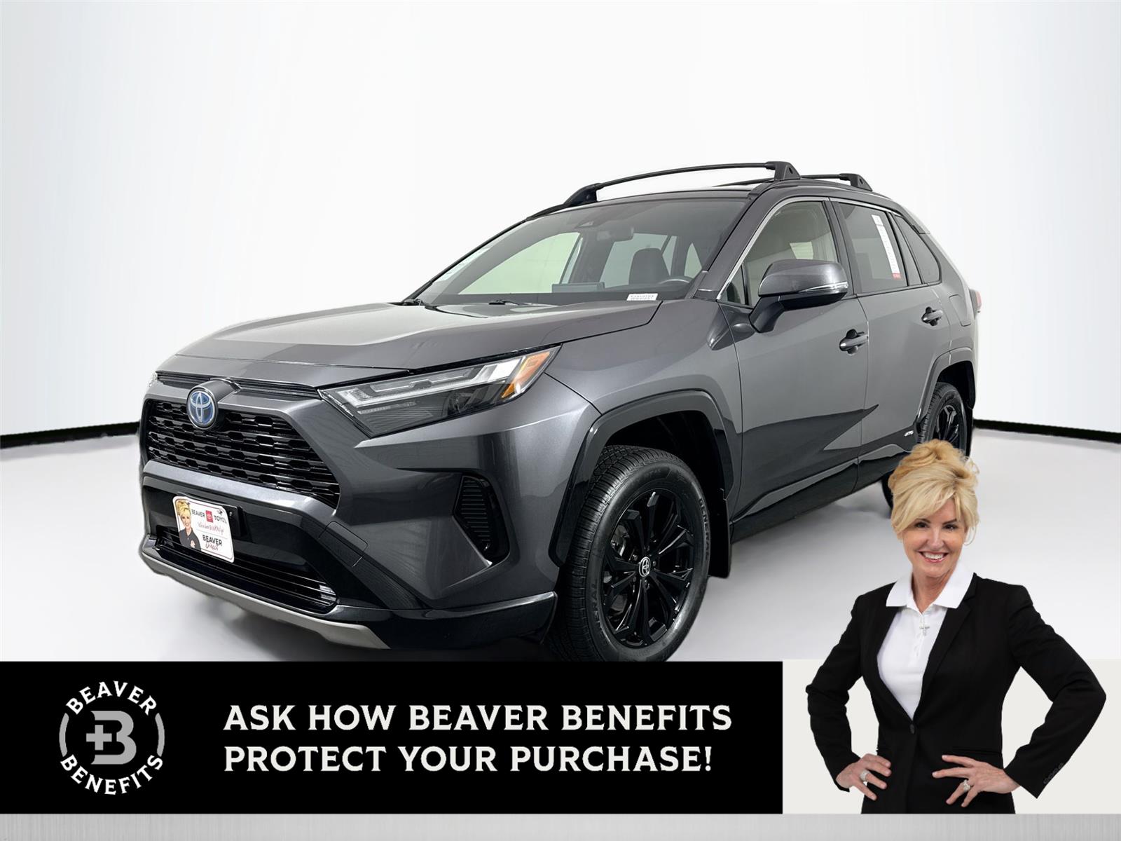 Magnetic Gray Metallic 2022 Toyota RAV4 Hybrid SE AWD SUV / Crossover All-Wheel Drive Continuously Variable Transmission