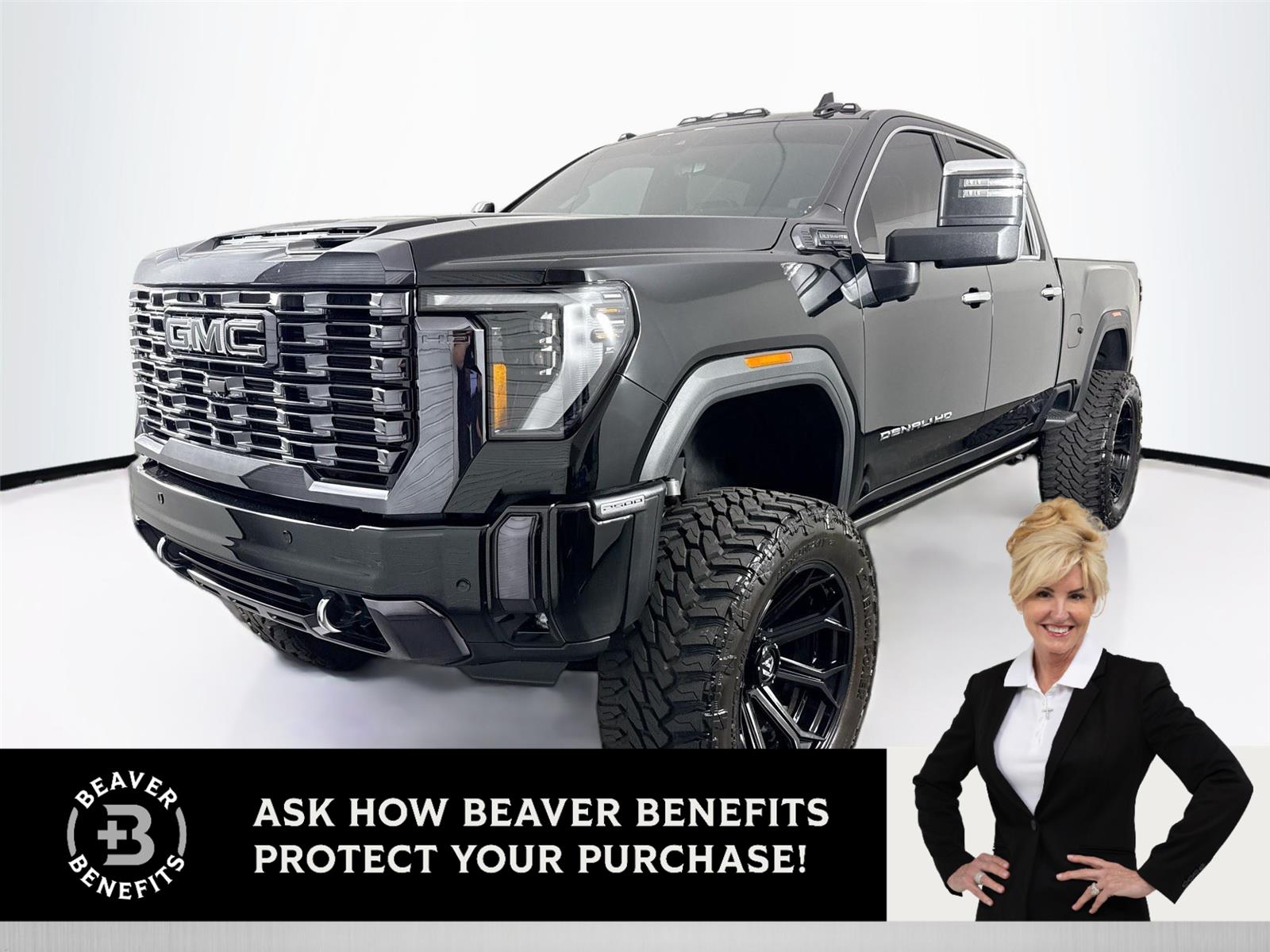 Onyx Black 2024 GMC Sierra 2500HD Denali Ultimate Crew Cab 4WD Pickup Truck Four-Wheel Drive Automatic