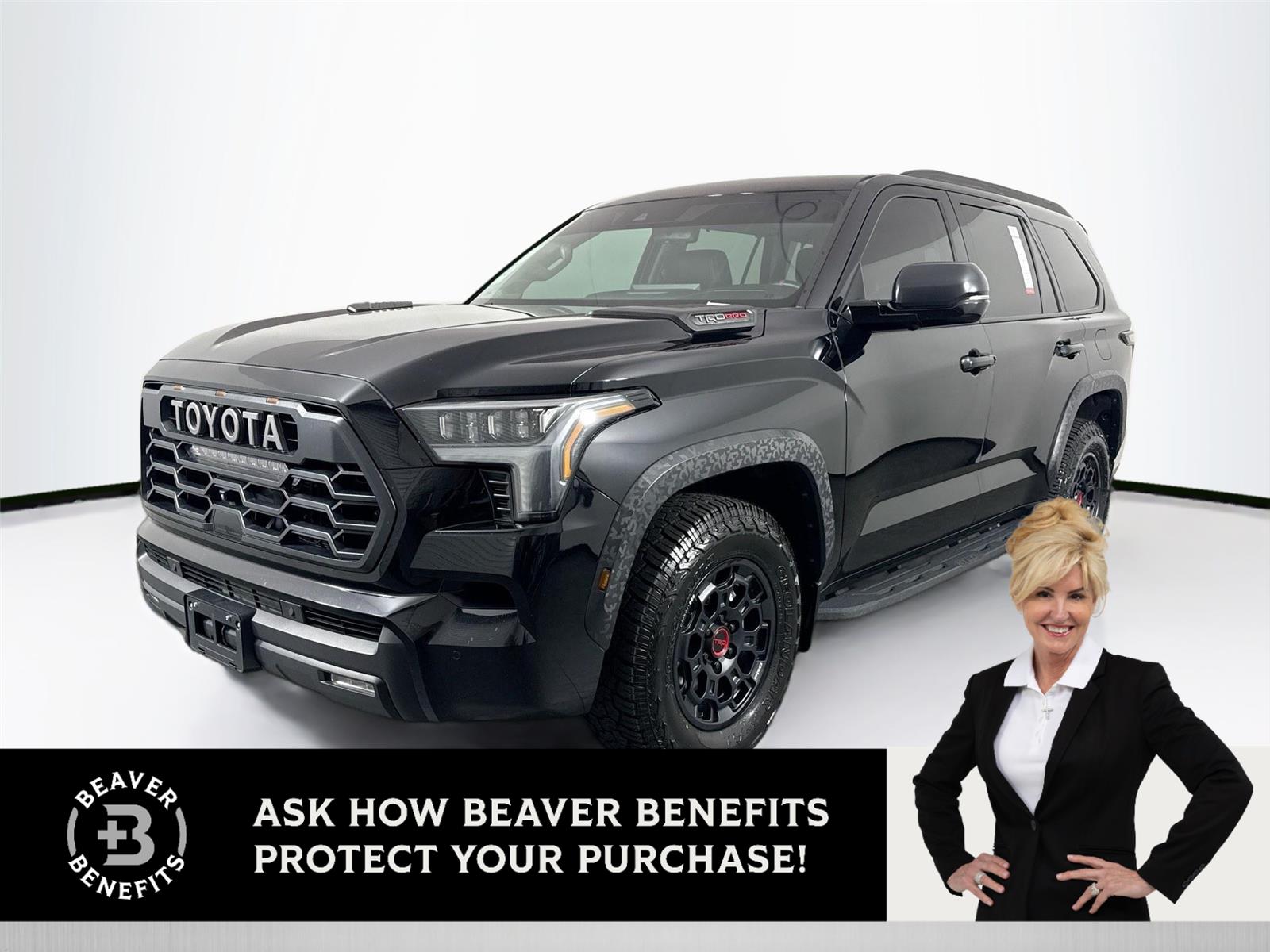 Midnight Black Metallic 2023 Toyota Sequoia TRD Pro 4WD SUV / Crossover Four-Wheel Drive Automatic