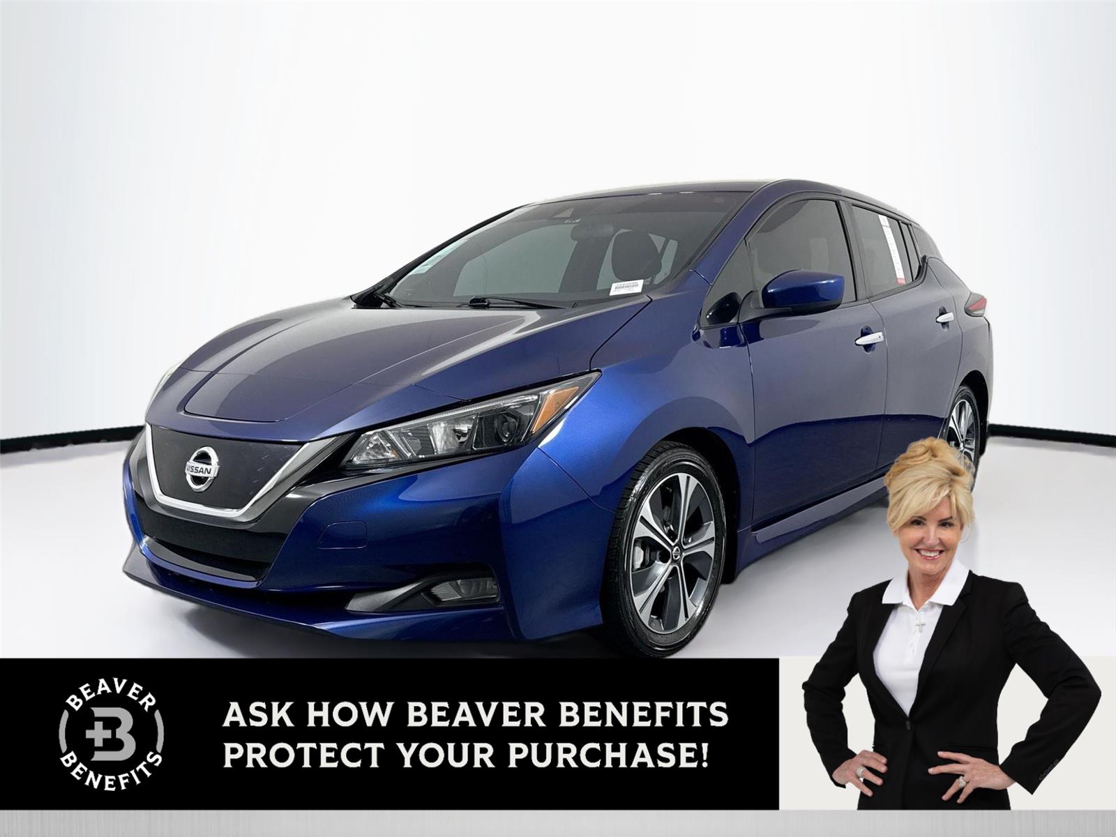 Deep Blue Pearl 2022 Nissan LEAF SV FWD Hatchback Front-Wheel Drive Automatic