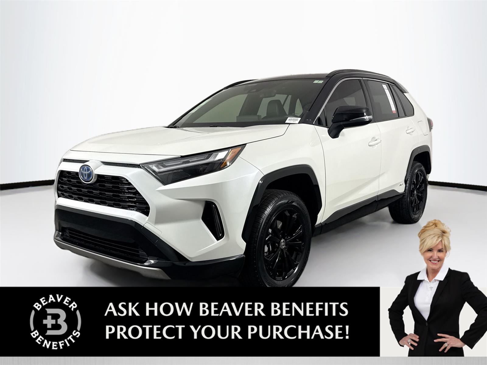 Blizzard Pearl w/Midnight Black Metallic Roof 2022 Toyota RAV4 Hybrid XSE AWD SUV / Crossover All-Wheel Drive Continuously Variable Transmission