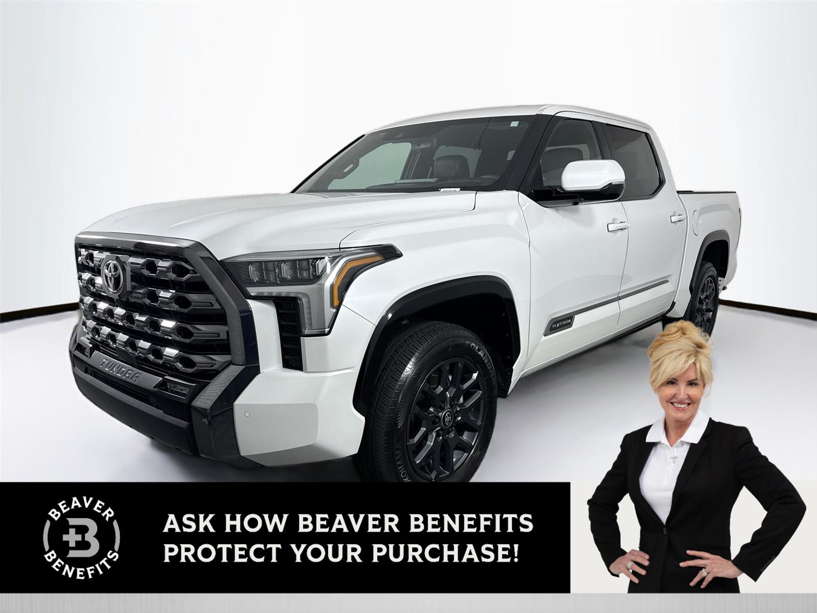 White (Wind Chill Pearl) 2025 Toyota Tundra Platinum CrewMax Cab 4WD Pickup Truck Four-Wheel Drive Automatic