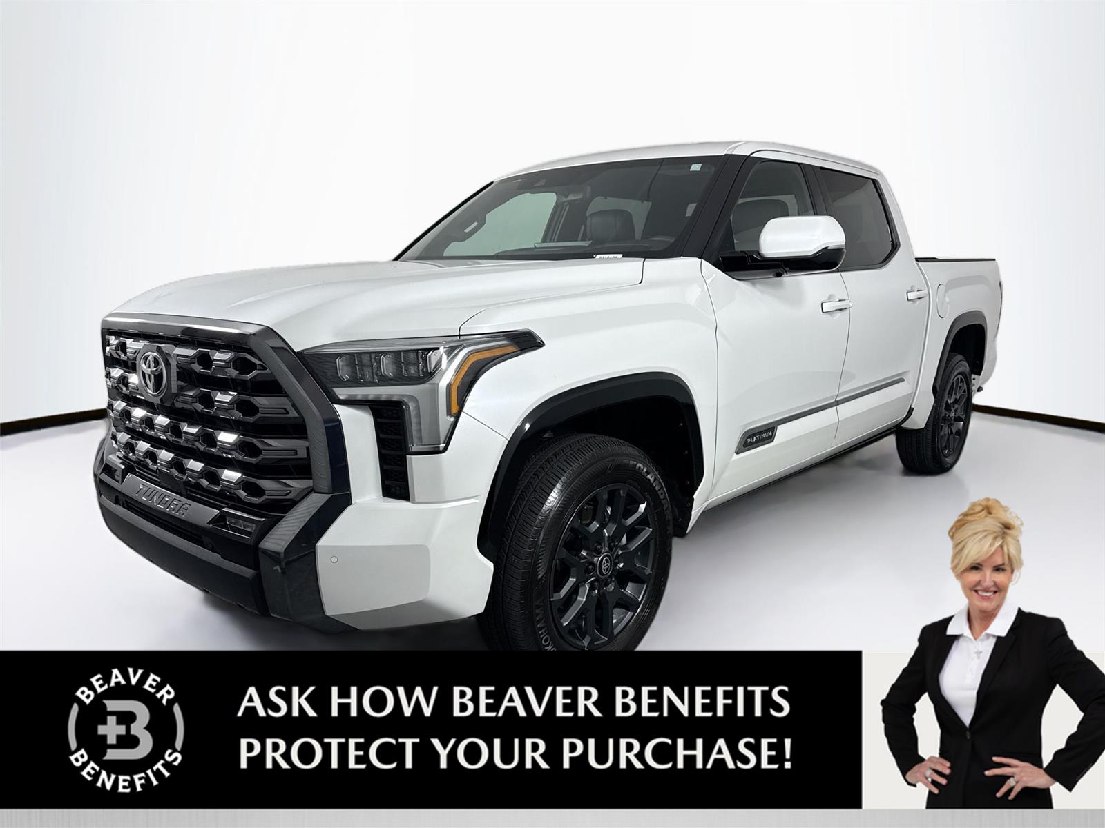 White (Wind Chill Pearl) 2025 Toyota Tundra Platinum CrewMax Cab 4WD Pickup Truck Four-Wheel Drive Automatic