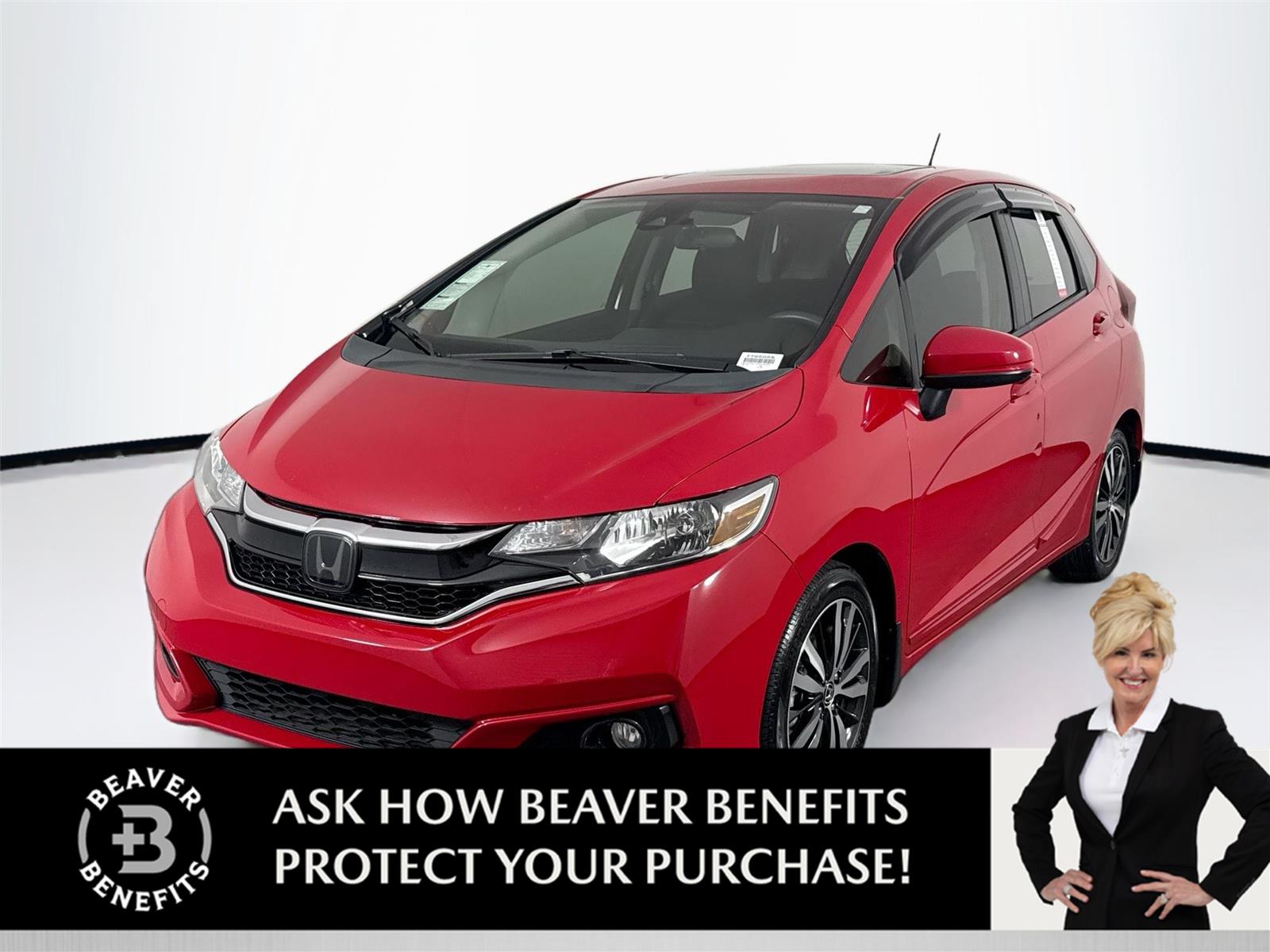 Milano Red 2019 Honda Fit EX FWD Hatchback Front-Wheel Drive Continuously Variable Transmission
