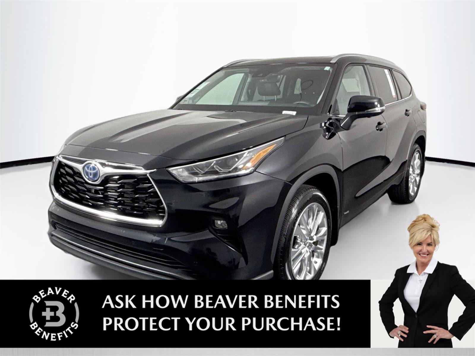 Midnight Black Metallic 2024 Toyota Highlander Hybrid SUV / Crossover All-Wheel Drive Continuously Variable Transmission