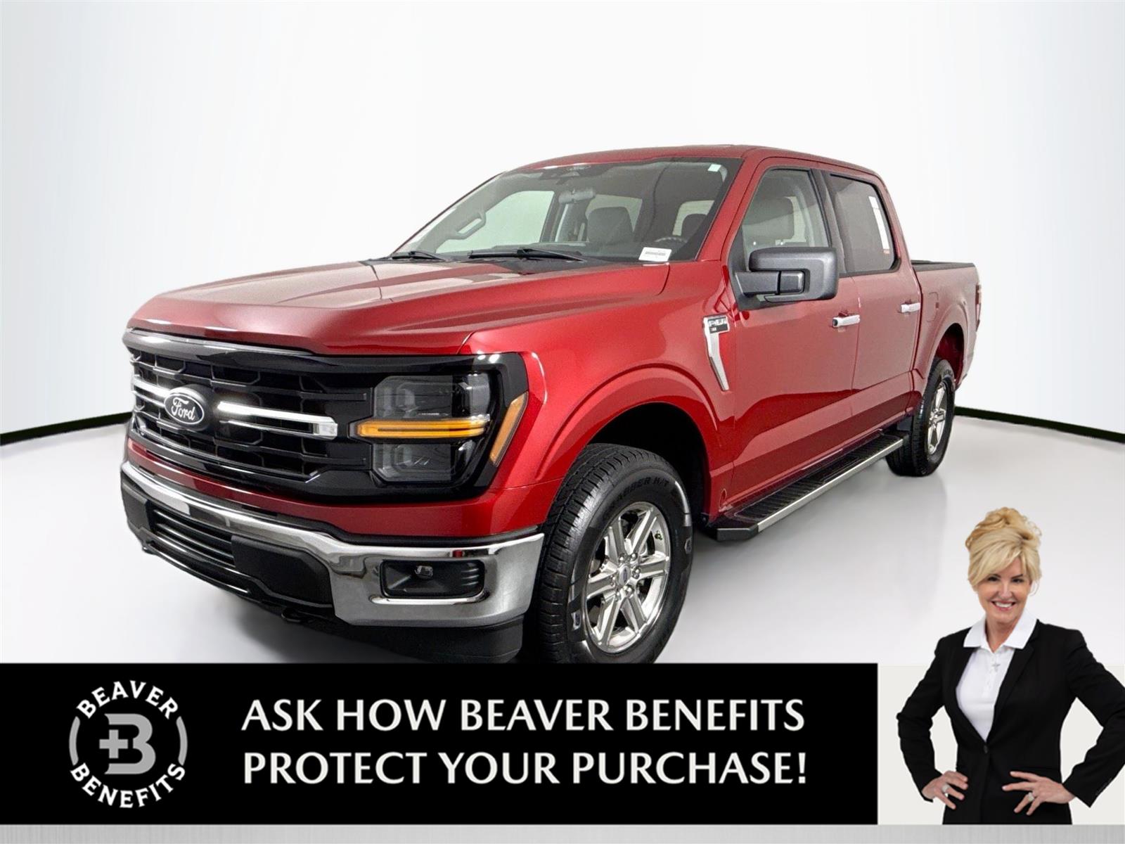 Rapid Red Metallic Tinted Clearcoat 2025 Ford F-150 Pickup Truck Four-Wheel Drive Automatic