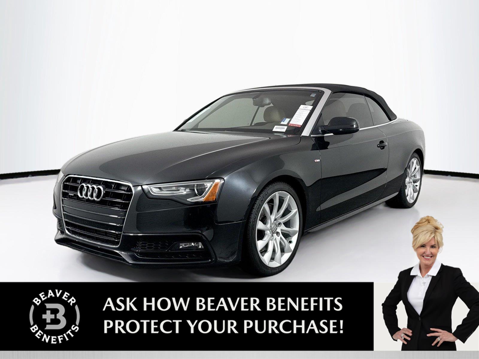 Mythos Black Metallic/Black Roof 2016 Audi A5 Convertible All-Wheel Drive Automatic