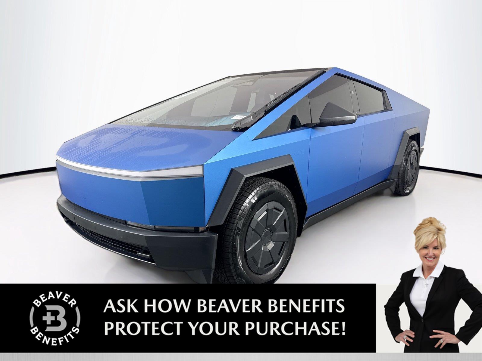 Blue 2024 Tesla Cybertruck Pickup Truck All-Wheel Drive Automatic