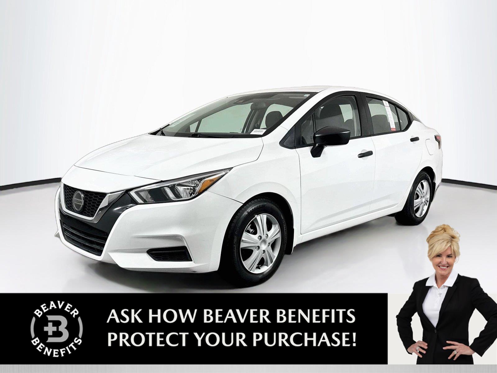 White (Fresh Powder) 2020 Nissan Versa Sedan Front-Wheel Drive Continuously Variable Transmission