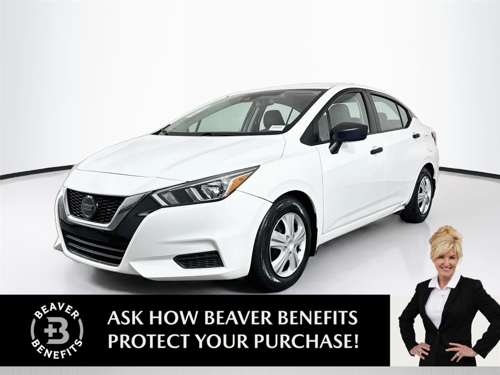 White (Fresh Powder) 2020 Nissan Versa Sedan Front-Wheel Drive Continuously Variable Transmission