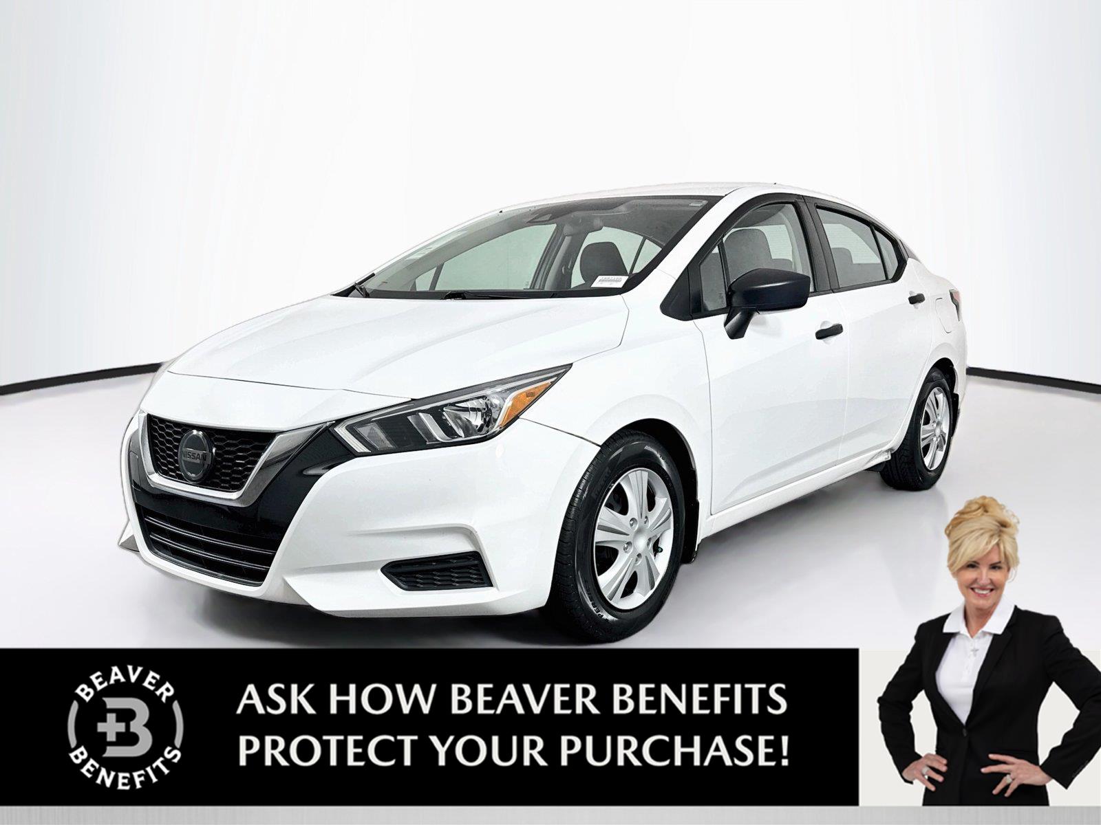 White (Fresh Powder) 2020 Nissan Versa Sedan Front-Wheel Drive Continuously Variable Transmission