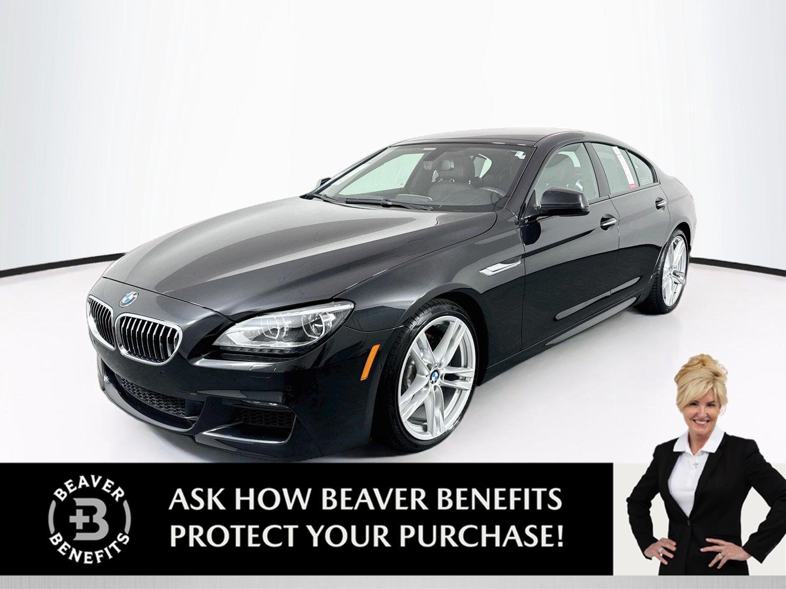 Black Sapphire Metallic 2015 BMW 6 Series Sedan Rear-Wheel Drive Automatic