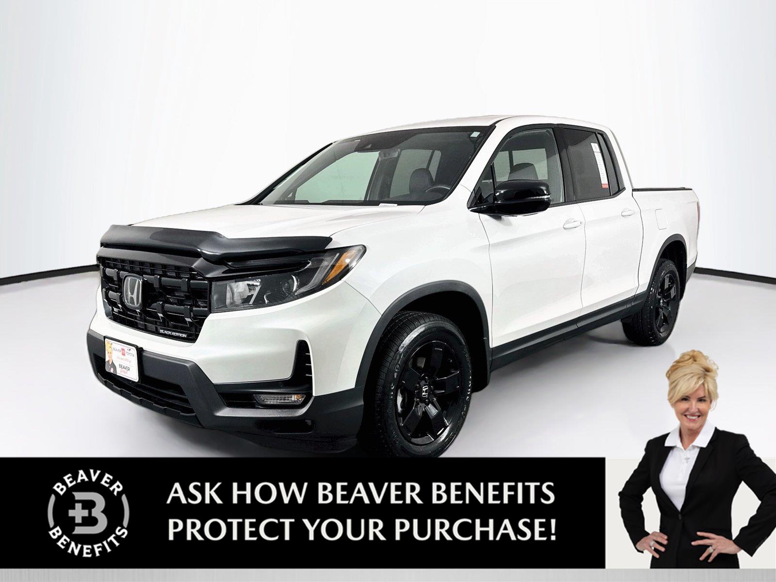 Platinum White Pearl 2024 Honda Ridgeline Pickup Truck All-Wheel Drive Automatic