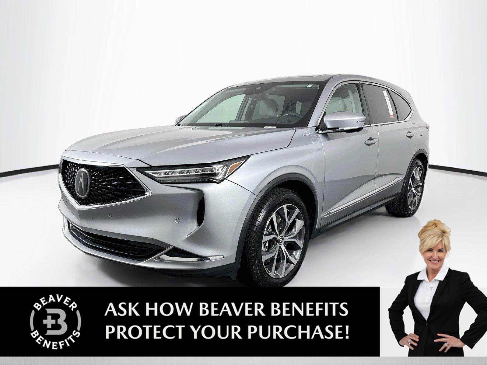 Lunar Silver Metallic 2022 Acura MDX SUV / Crossover Front-Wheel Drive Automatic