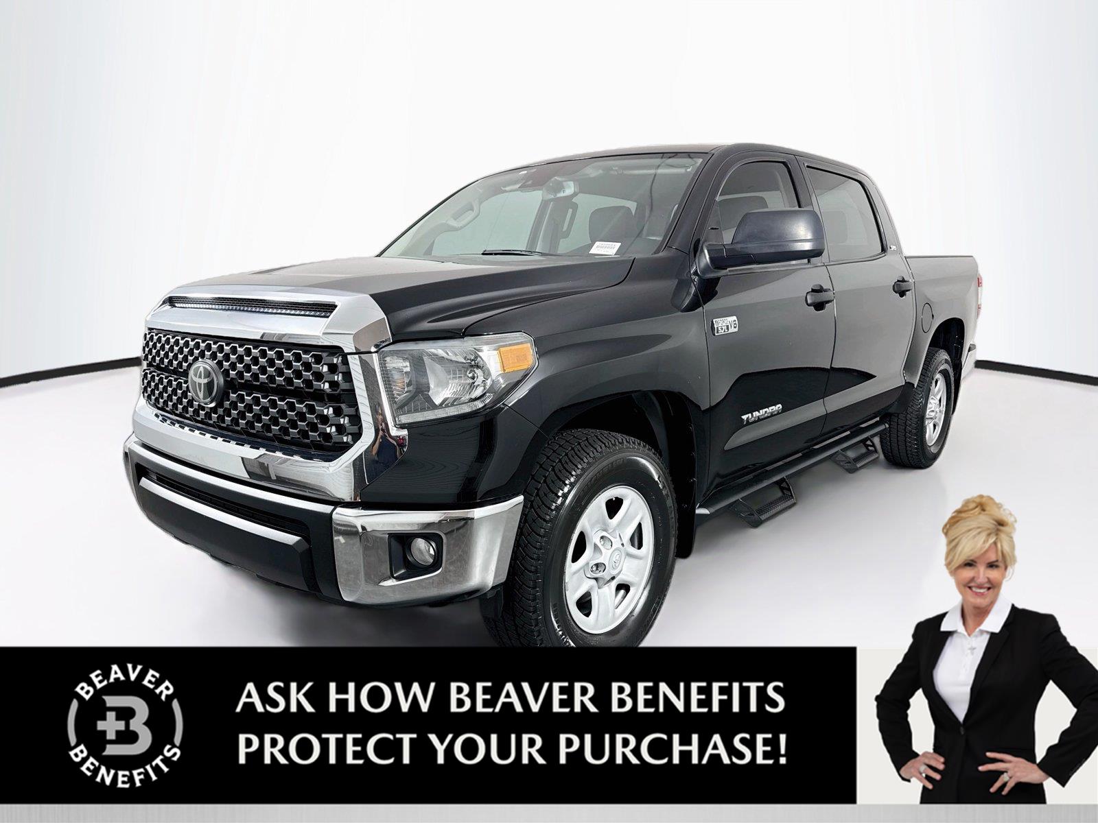 Midnight Black Metallic 2021 Toyota Tundra Pickup Truck Four-Wheel Drive Automatic