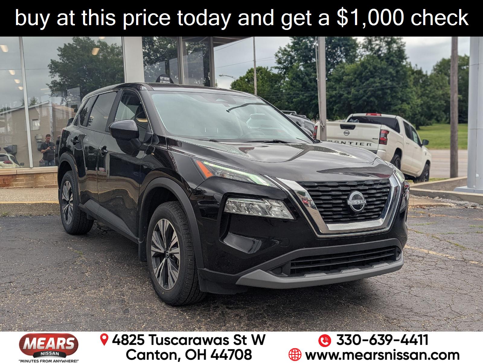 Super Black 2023 Nissan Rogue SUV / Crossover All-Wheel Drive Continuously Variable Transmission
