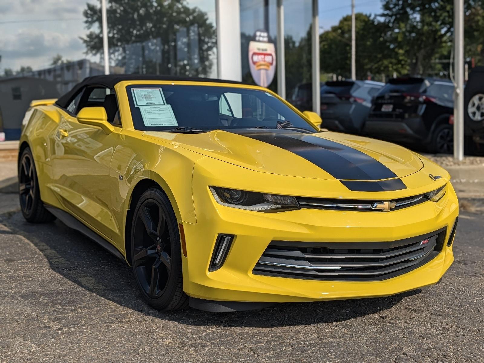 Bright Yellow 2017 Chevrolet Camaro Convertible Rear-Wheel Drive 8-Speed Automatic