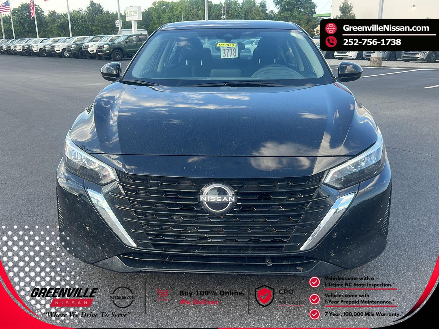 Super Black 2025 Nissan Sentra SV FWD Sedan Front-Wheel Drive Continuously Variable Transmission