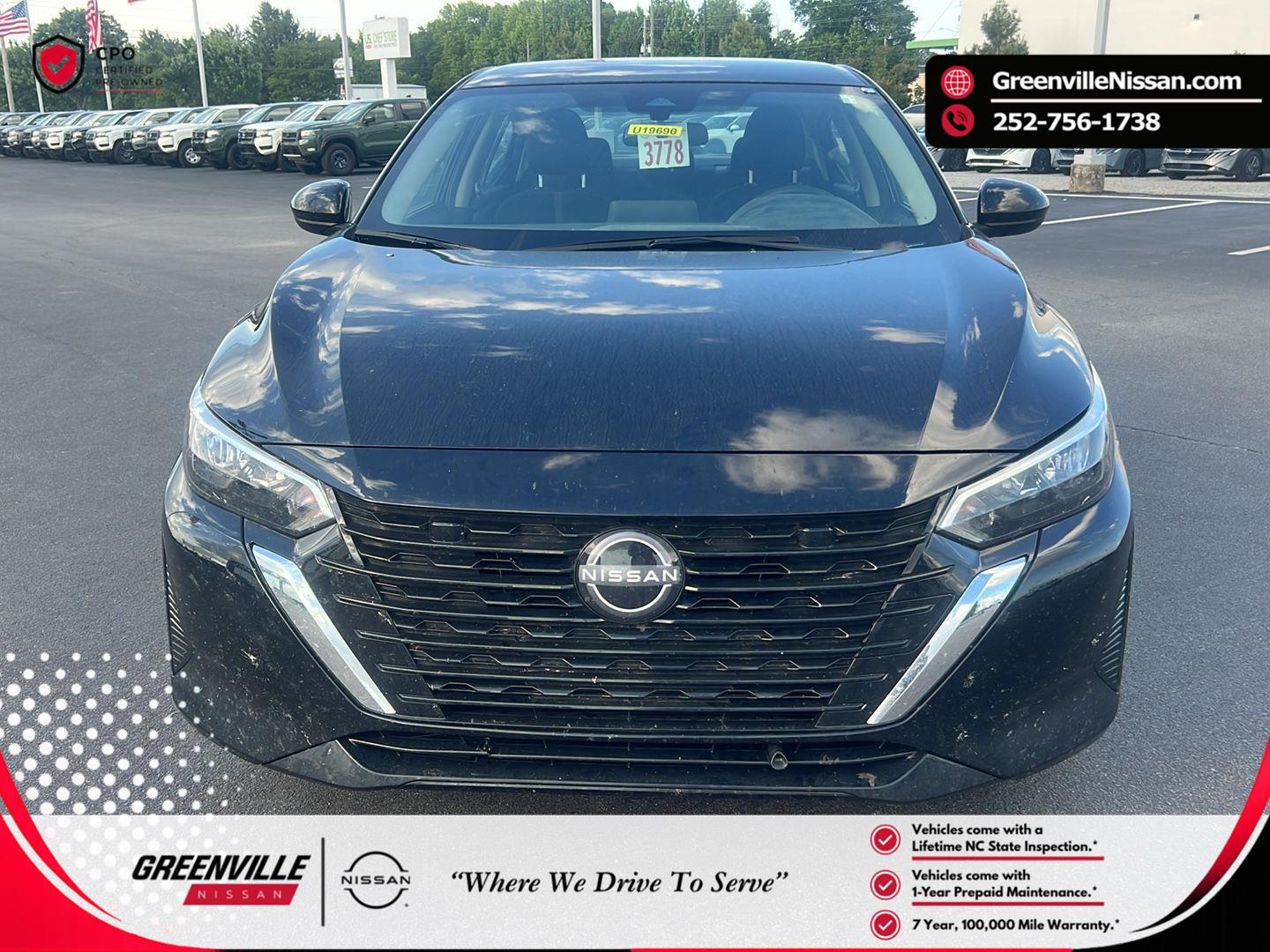 Super Black 2025 Nissan Sentra SV FWD Sedan Front-Wheel Drive Continuously Variable Transmission