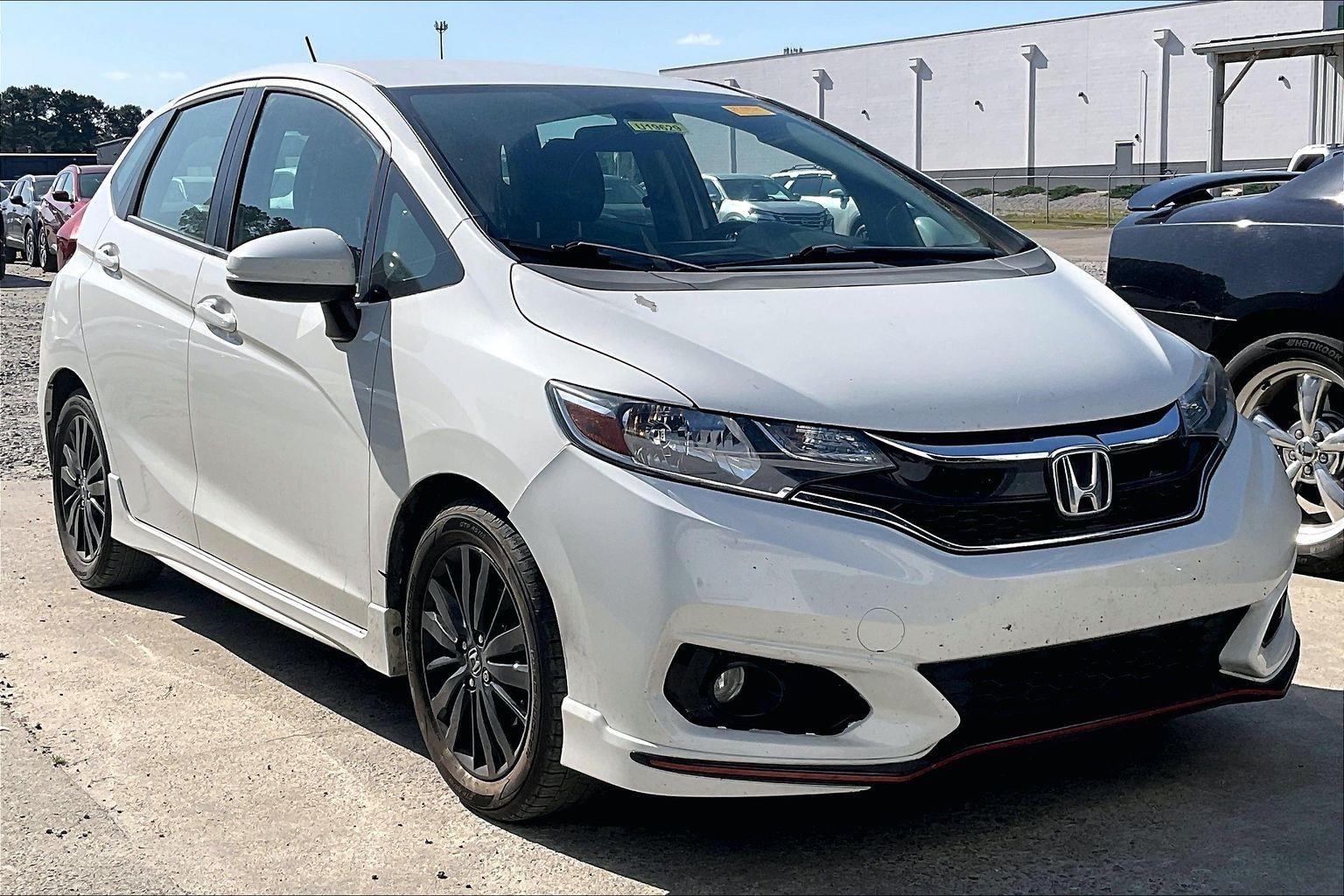 White Orchid Pearl 2018 Honda Fit Sport Hatchback Front-Wheel Drive Continuously Variable Transmission