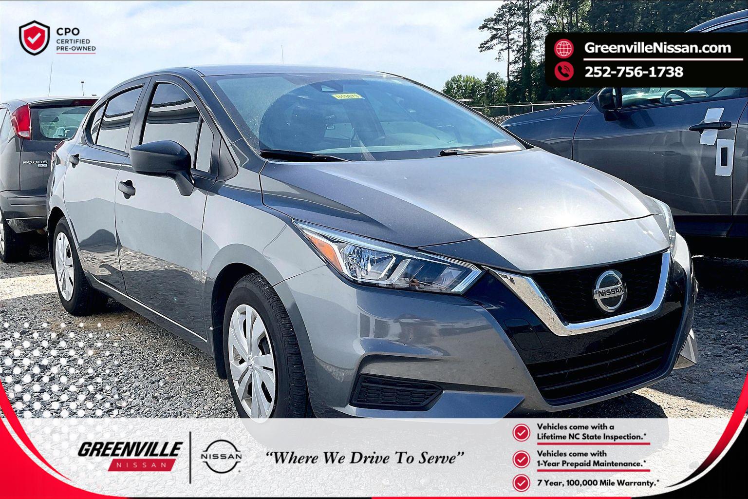 Gray (Gun Metallic) 2022 Nissan Versa S FWD Sedan Front-Wheel Drive Continuously Variable Transmission