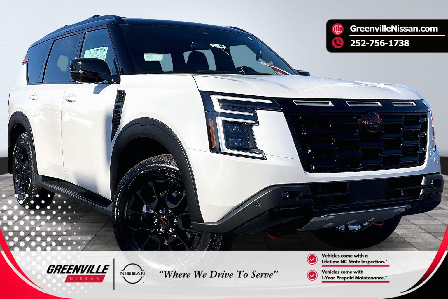 Aspen White TriCoat/Super Black 2026 Nissan Armada SUV / Crossover Four-Wheel Drive Automatic
