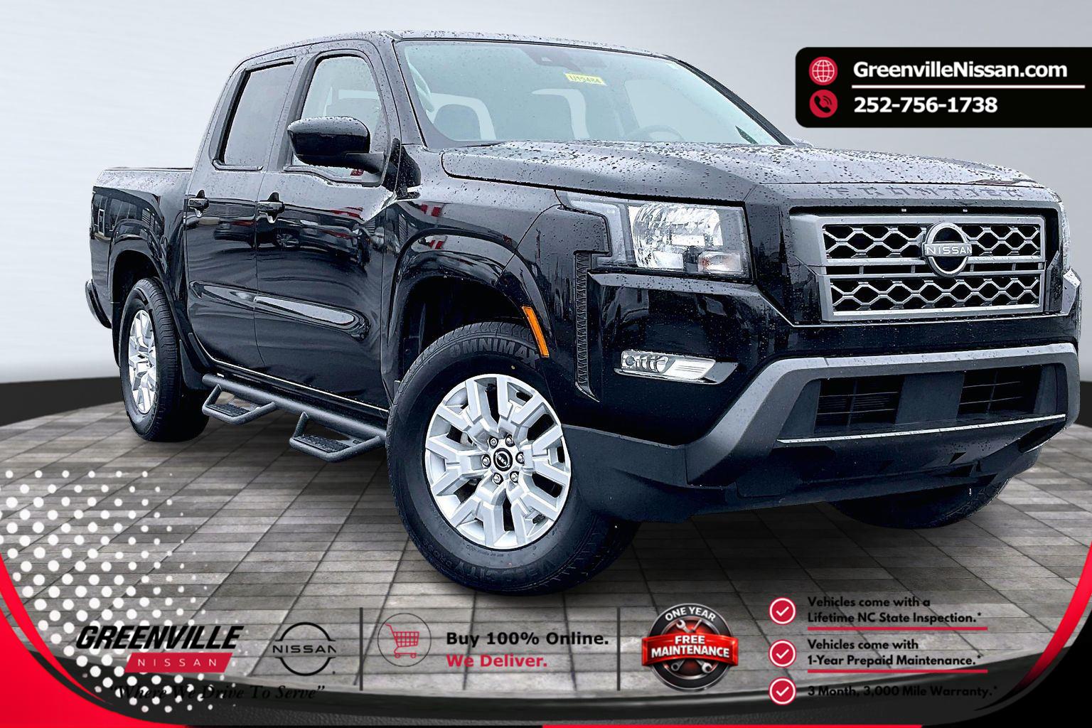 Super Black 2024 Nissan Frontier SV Crew Cab RWD Pickup Truck 4X2 Automatic