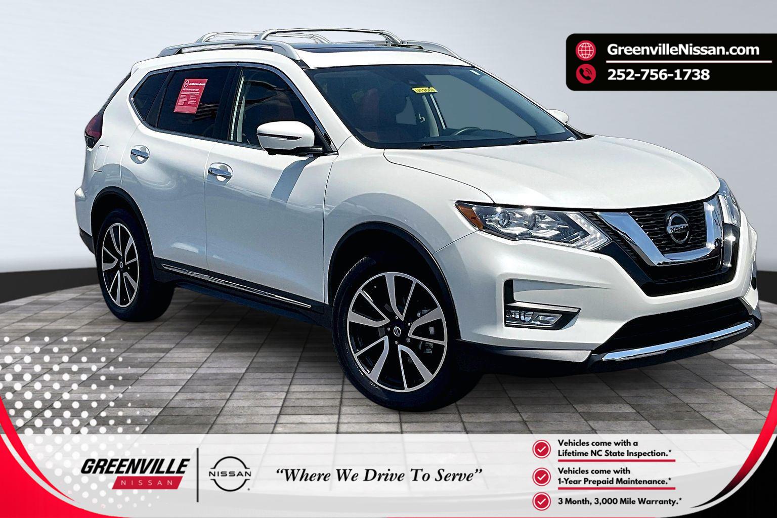 Pearl White Tricoat 2019 Nissan Rogue SL FWD SUV / Crossover Front-Wheel Drive Continuously Variable Transmission
