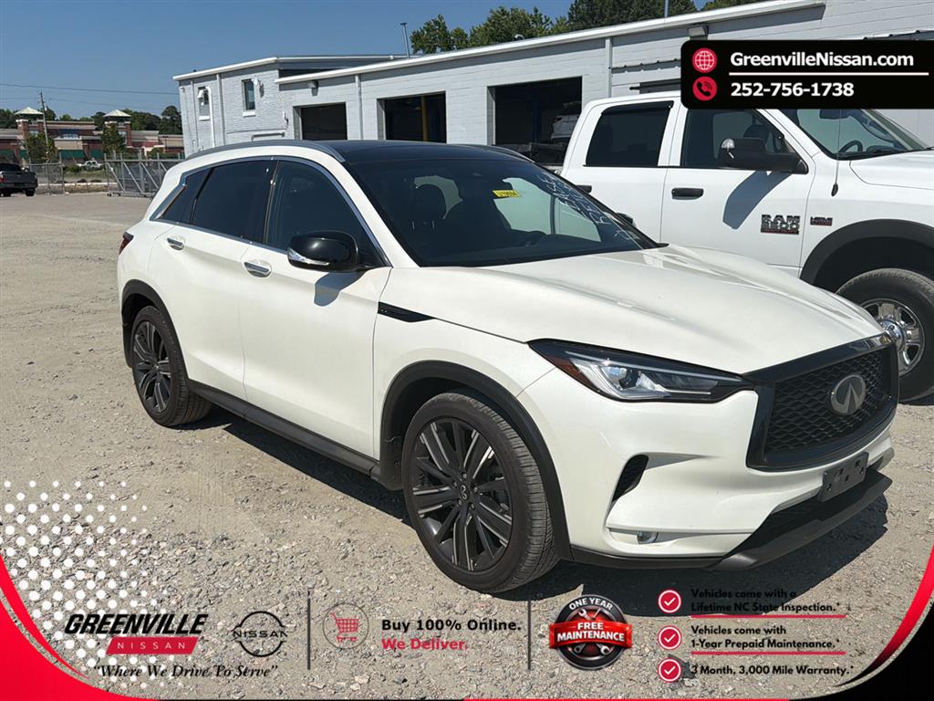 Majestic White 2022 INFINITI QX50 Luxe AWD SUV / Crossover All-Wheel Drive Continuously Variable Transmission
