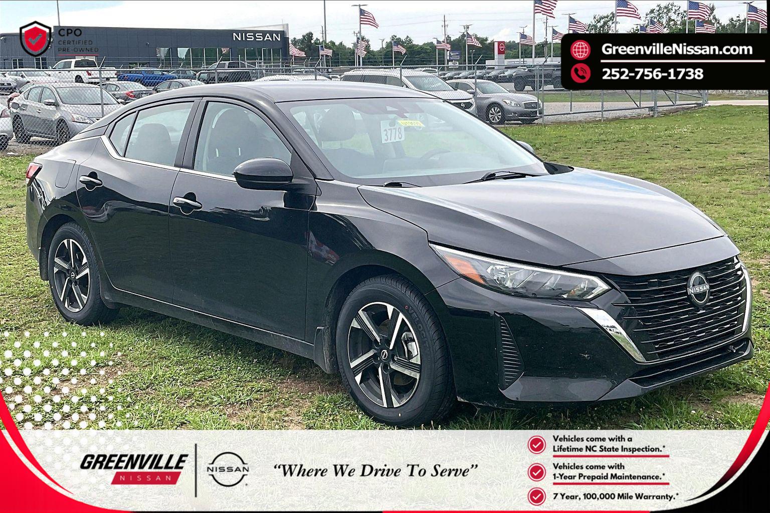 Super Black 2025 Nissan Sentra SV FWD Sedan Front-Wheel Drive Continuously Variable Transmission
