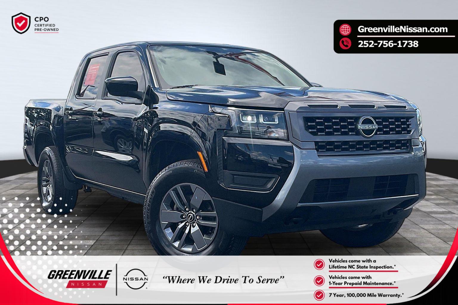 Super Black 2026 Nissan Frontier SV Crew Cab 4WD Pickup Truck Four-Wheel Drive Automatic