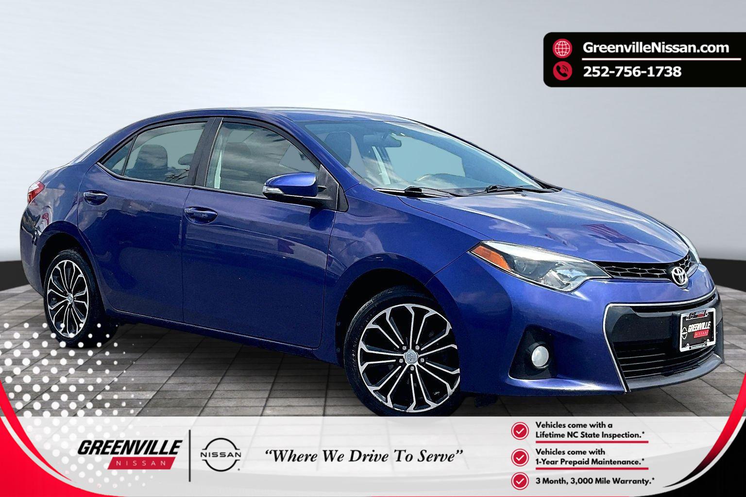 Blue Crush Metallic 2016 Toyota Corolla Sedan Front-Wheel Drive Continuously Variable Transmission