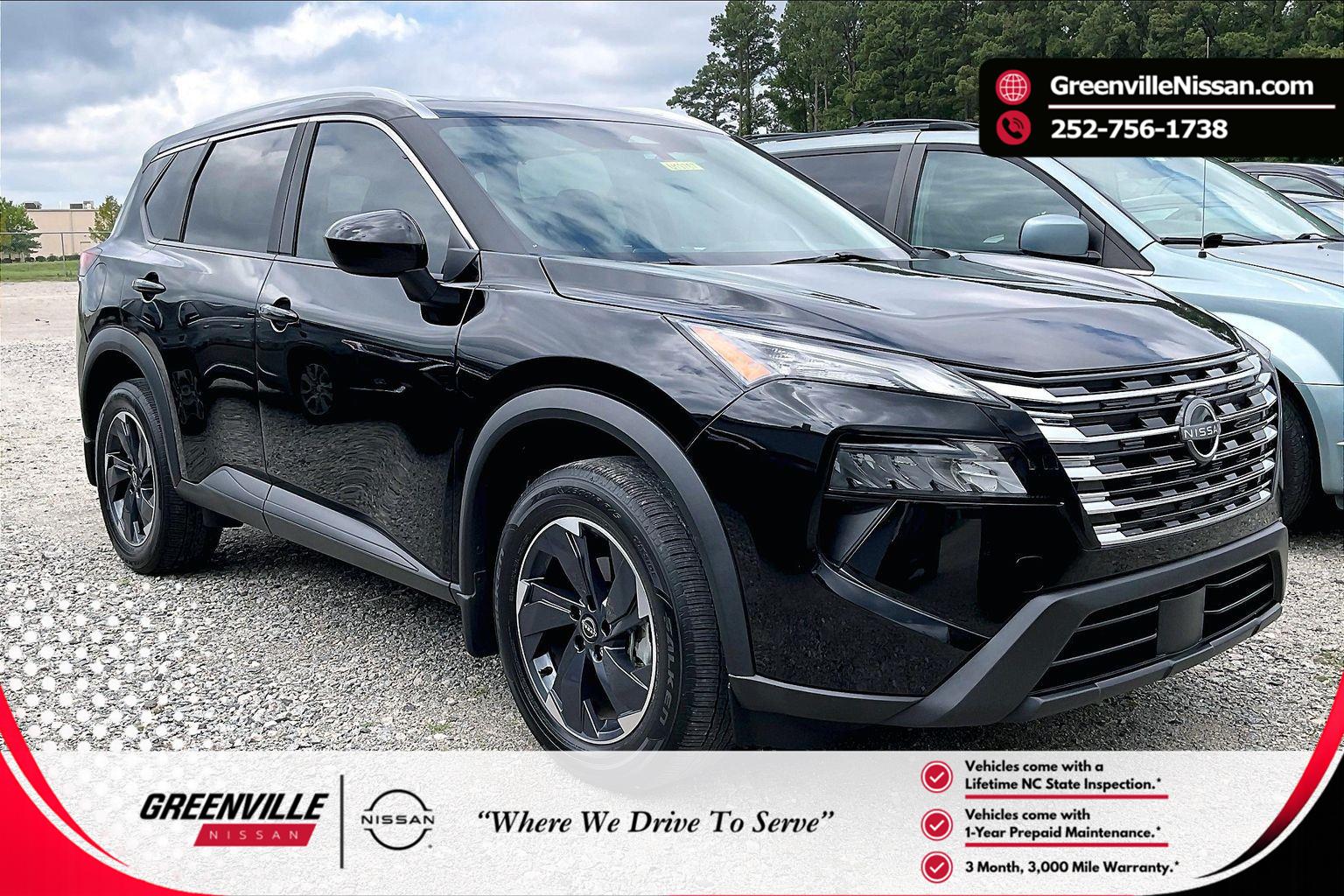 Super Black 2024 Nissan Rogue SUV / Crossover Front-Wheel Drive Continuously Variable Transmission