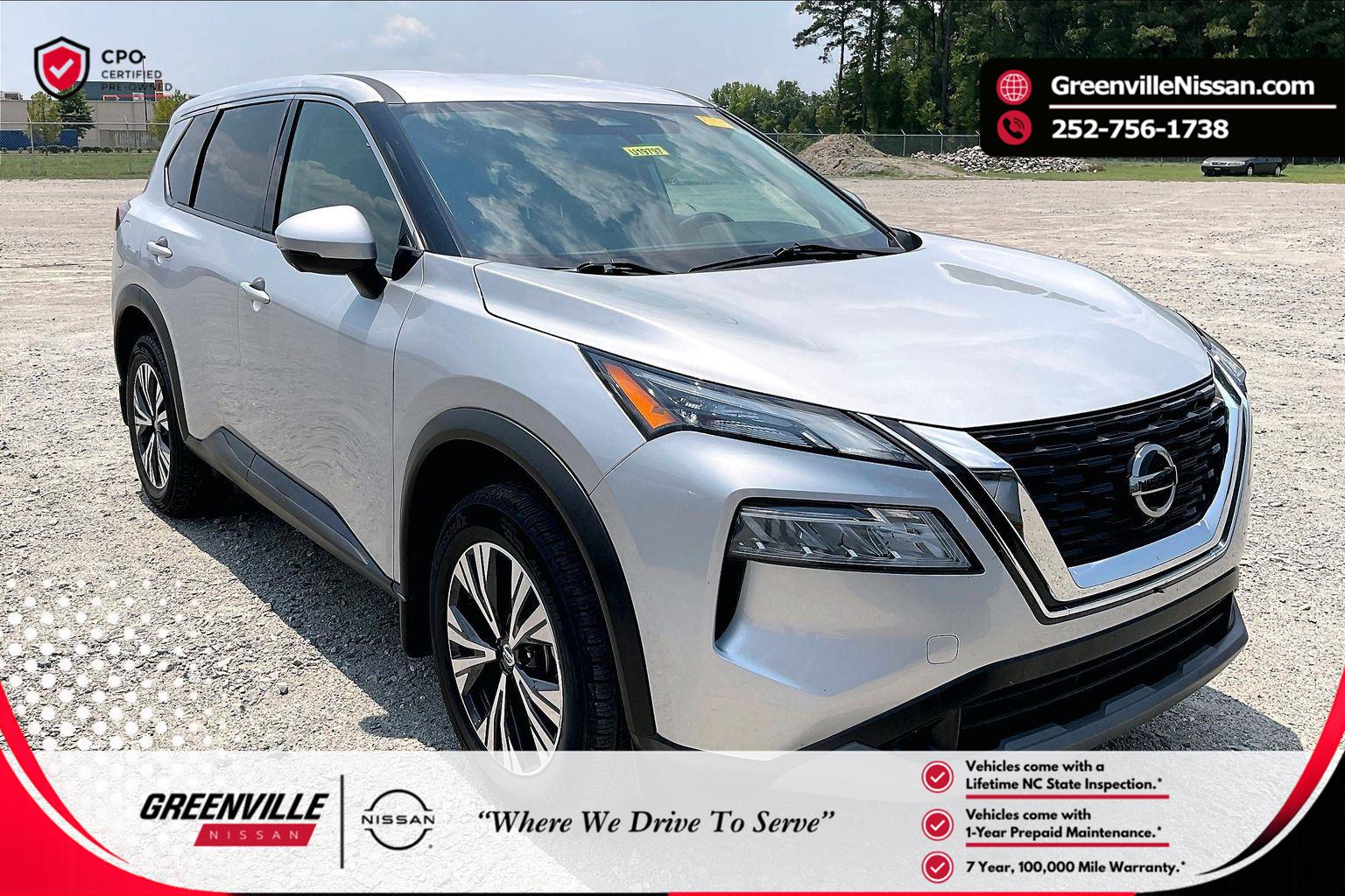 Brilliant Silver Metallic 2021 Nissan Rogue SUV / Crossover Front-Wheel Drive Continuously Variable Transmission