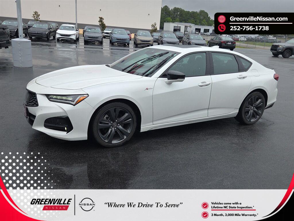 Platinum White Pearl 2023 Acura TLX Sedan Front-Wheel Drive Automatic