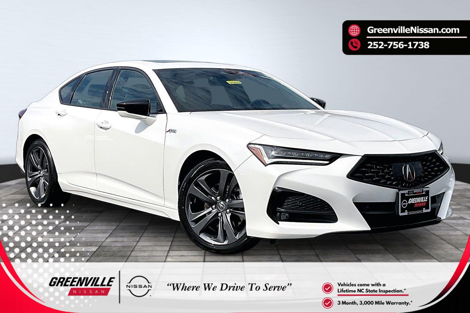 Platinum White Pearl 2023 Acura TLX Sedan Front-Wheel Drive Automatic