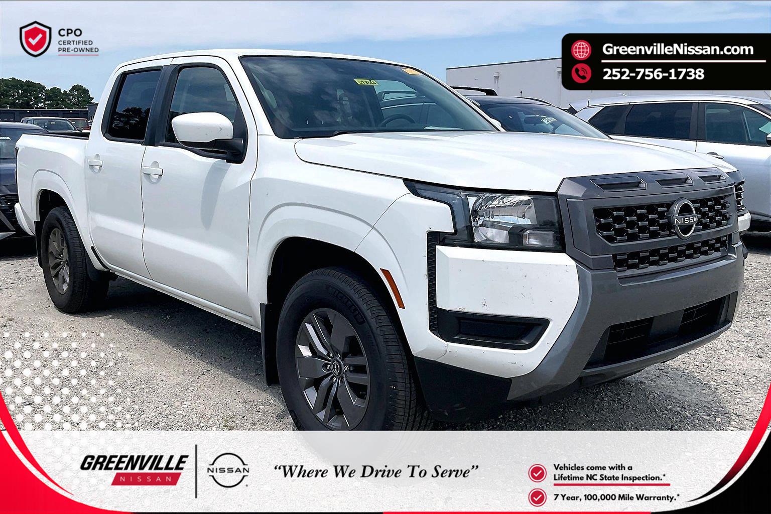 Glacier White 2025 Nissan Frontier Pickup Truck 4X2 Automatic
