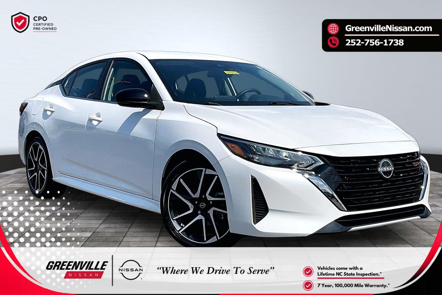Aspen White Tricoat 2025 Nissan Sentra Sedan Front-Wheel Drive Continuously Variable Transmission