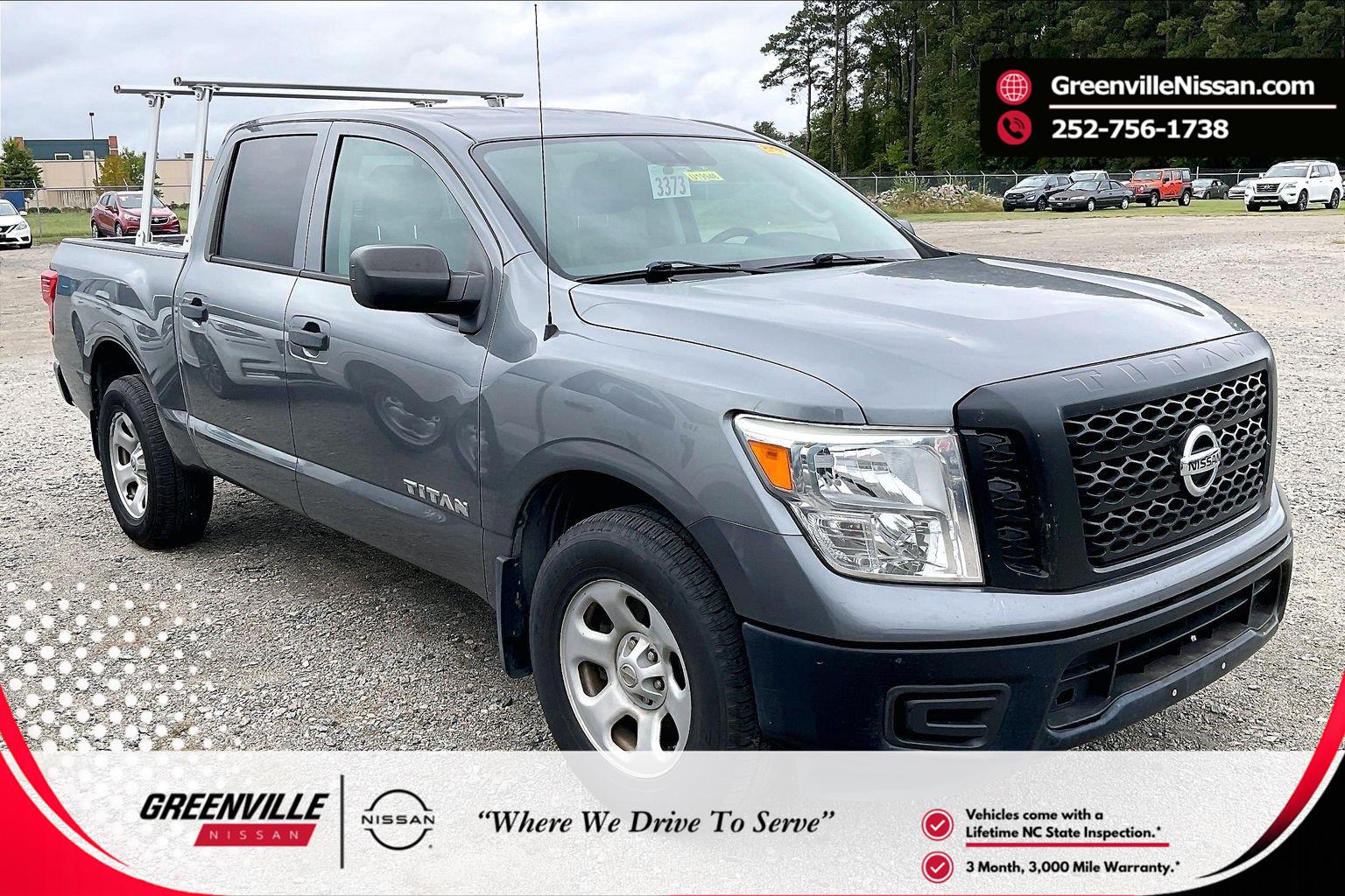 Gray (Gun Metallic) 2017 Nissan Titan Pickup Truck Four-Wheel Drive Automatic
