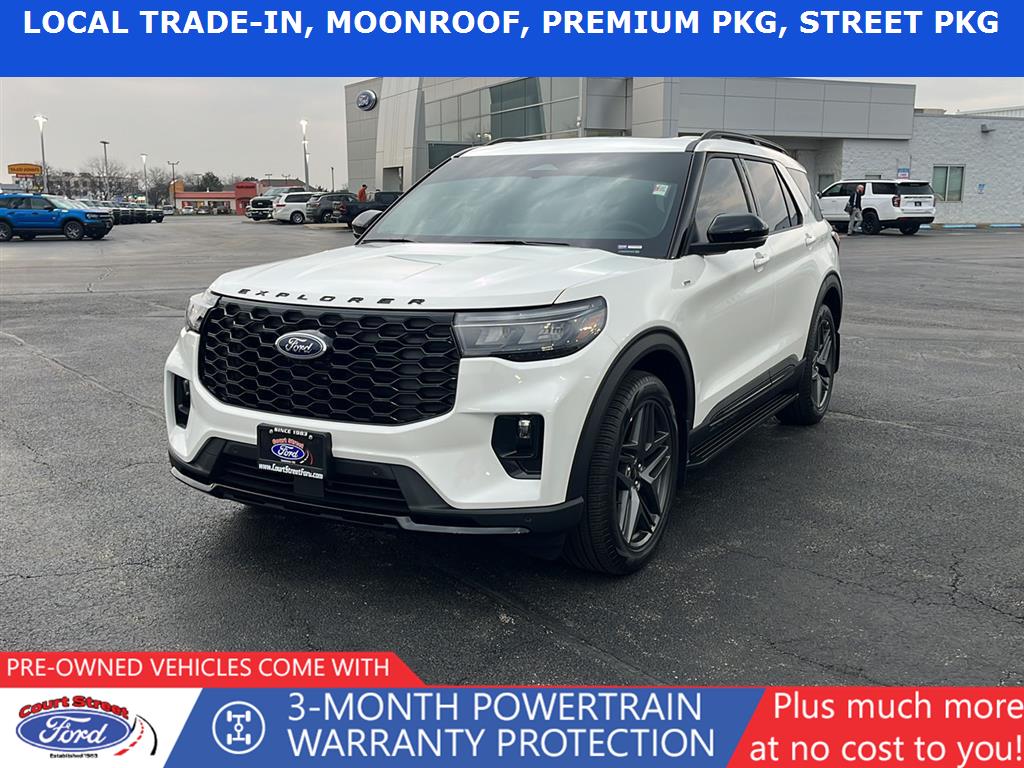 Star White Metallic Tri-Coat 2026 Ford Explorer ST-Line AWD SUV / Crossover All-Wheel Drive Automatic