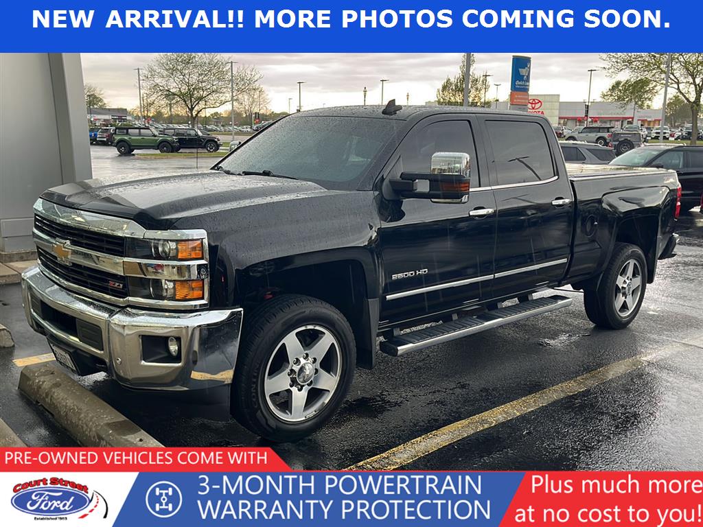 Black 2016 Chevrolet Silverado 2500HD LTZ Crew Cab 4WD Pickup Truck Four-Wheel Drive 6-Speed Automatic
