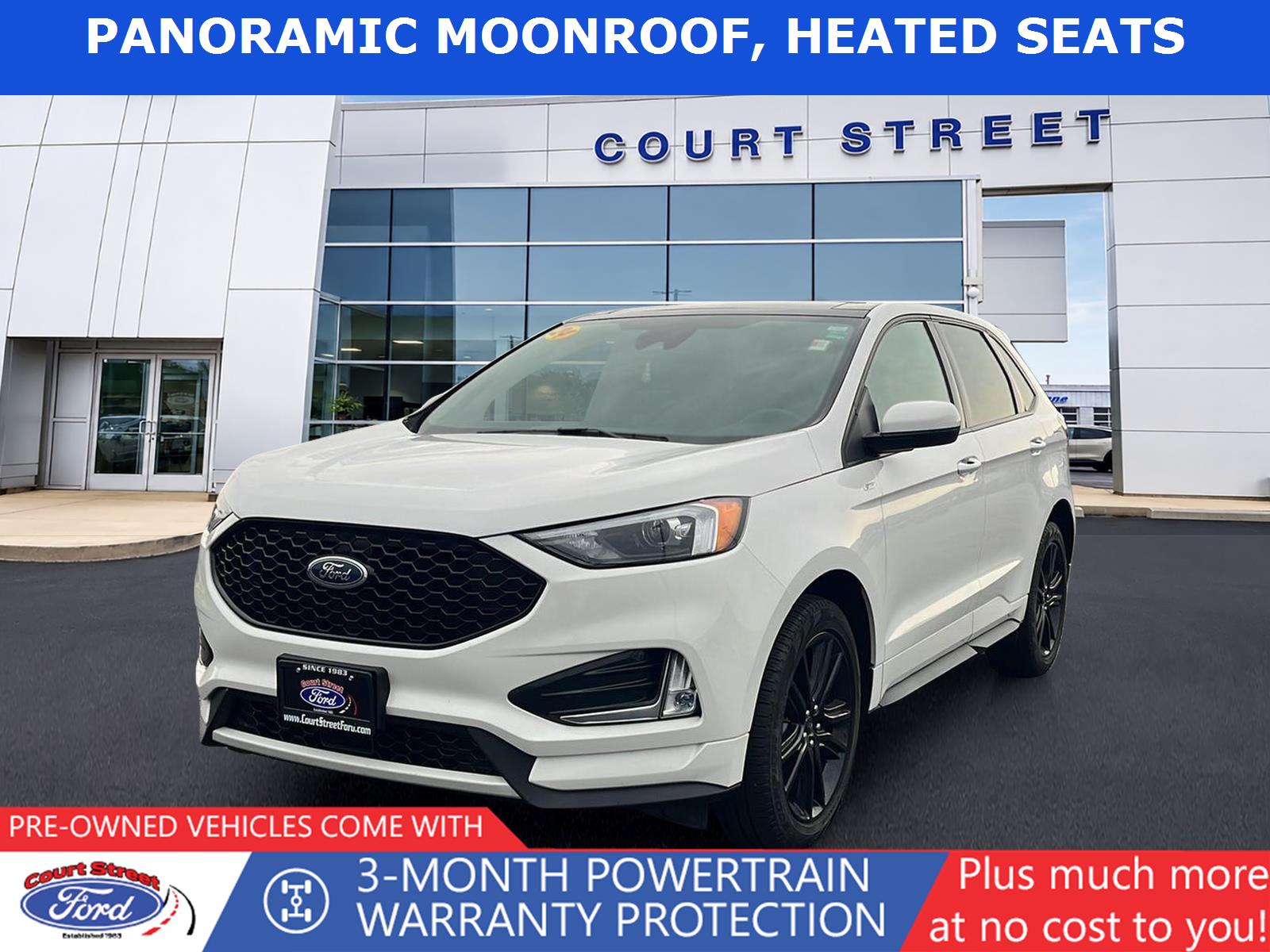 Star White Metallic Tri-Coat 2024 Ford Edge SUV / Crossover All-Wheel Drive 8-Speed Automatic