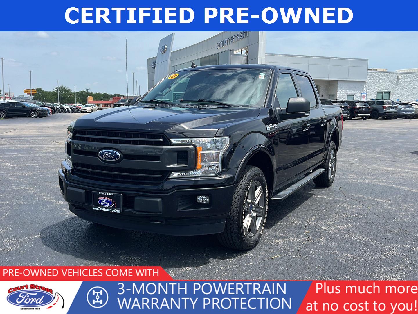 Agate Black Metallic 2020 Ford F-150 Pickup Truck Four-Wheel Drive 6-Speed Automatic