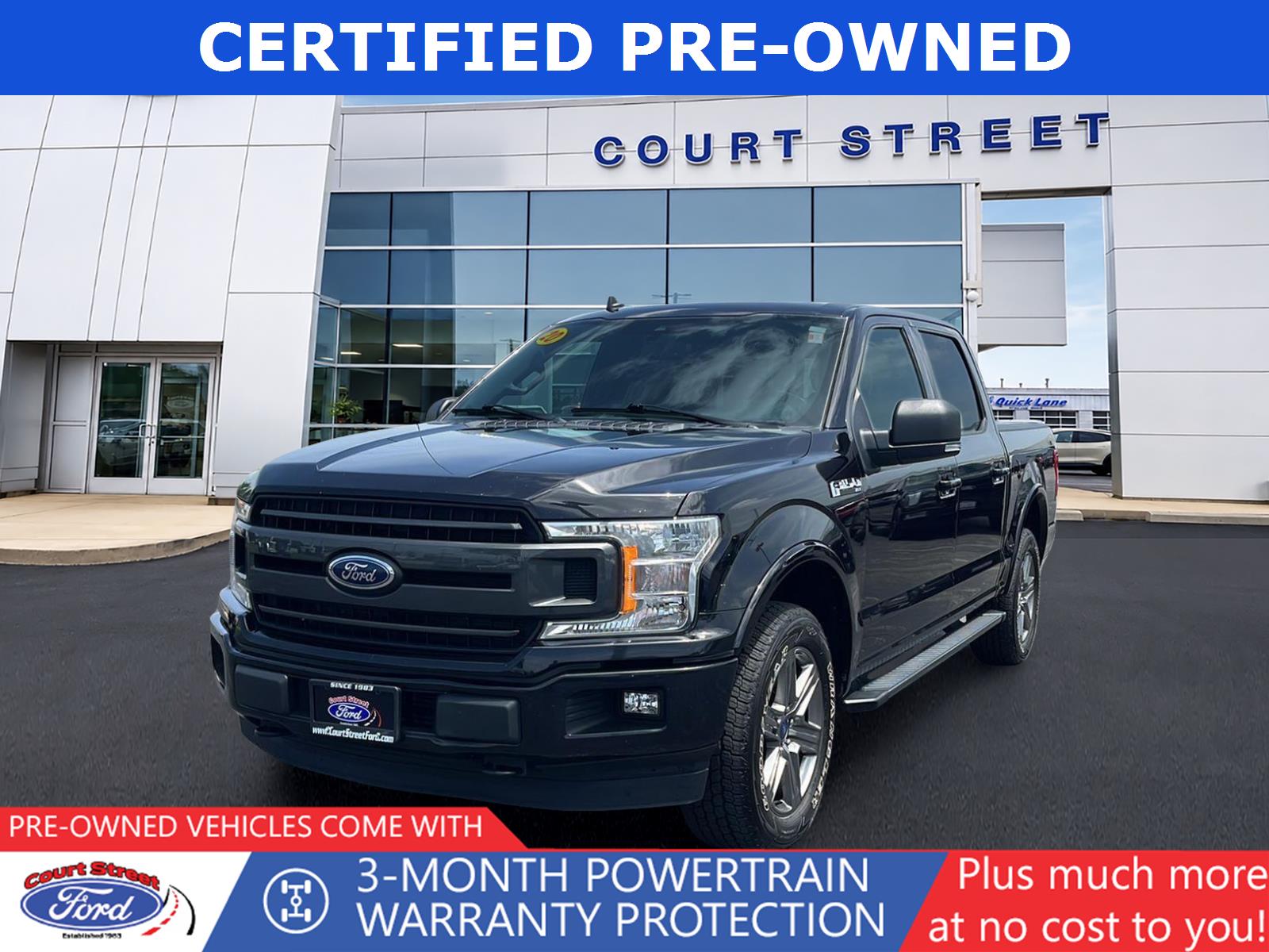 Agate Black Metallic 2020 Ford F-150 Pickup Truck Four-Wheel Drive 6-Speed Automatic