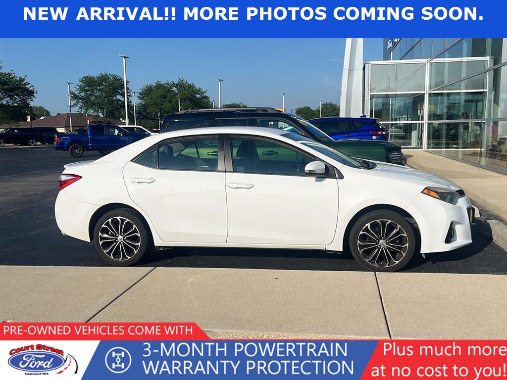 Super White 2016 Toyota Corolla Sedan Front-Wheel Drive Continuously Variable Transmission