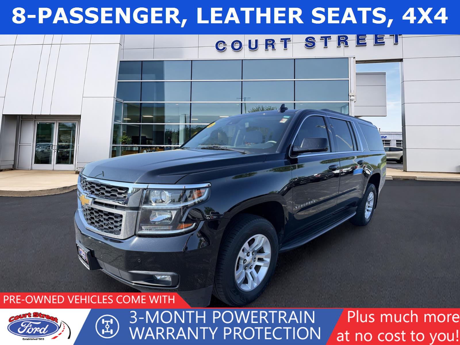 Black 2016 Chevrolet Suburban SUV / Crossover Four-Wheel Drive 6-Speed Automatic