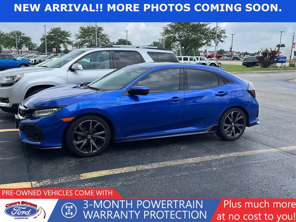 Aegean Blue Metallic 2018 Honda Civic Hatchback Hatchback Front-Wheel Drive Continuously Variable Transmission