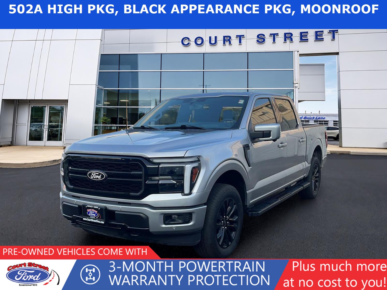Iconic Silver 2025 Ford F-150 Pickup Truck Four-Wheel Drive Automatic
