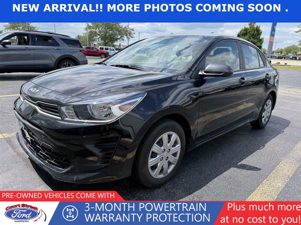 Aurora Black 2023 Kia Rio Sedan Front-Wheel Drive Continuously Variable Transmission