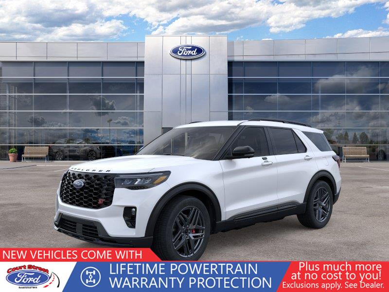Star White Metallic Tri-Coat 2026 Ford Explorer SUV / Crossover All-Wheel Drive Automatic